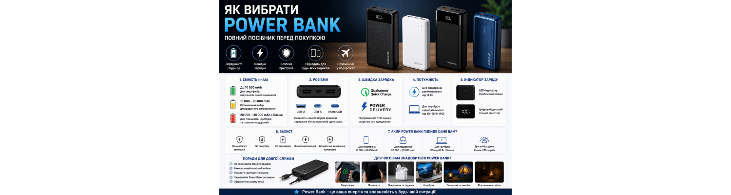 Як вибрати Power Bank: повний посібник перед покупкою