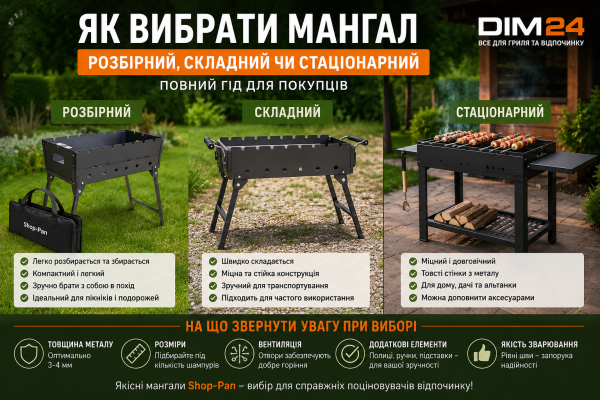 Як вибрати мангал: розбірний, складний чи стаціонарний