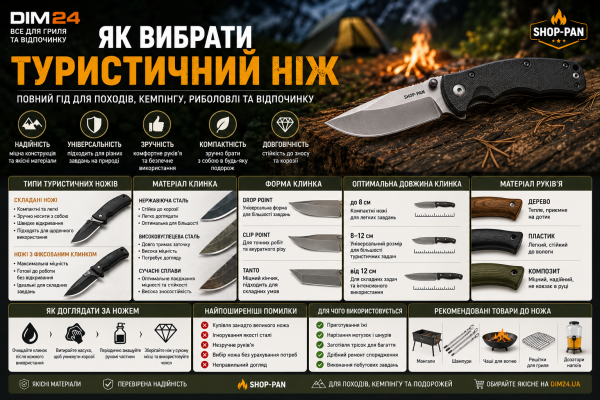 Як вибрати туристичний ніж: повний гід для походів, кемпінгу, риболовлі та відпочинку