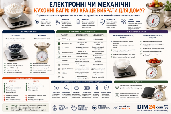 Електронні чи механічні кухонні ваги: які краще вибрати для дому?