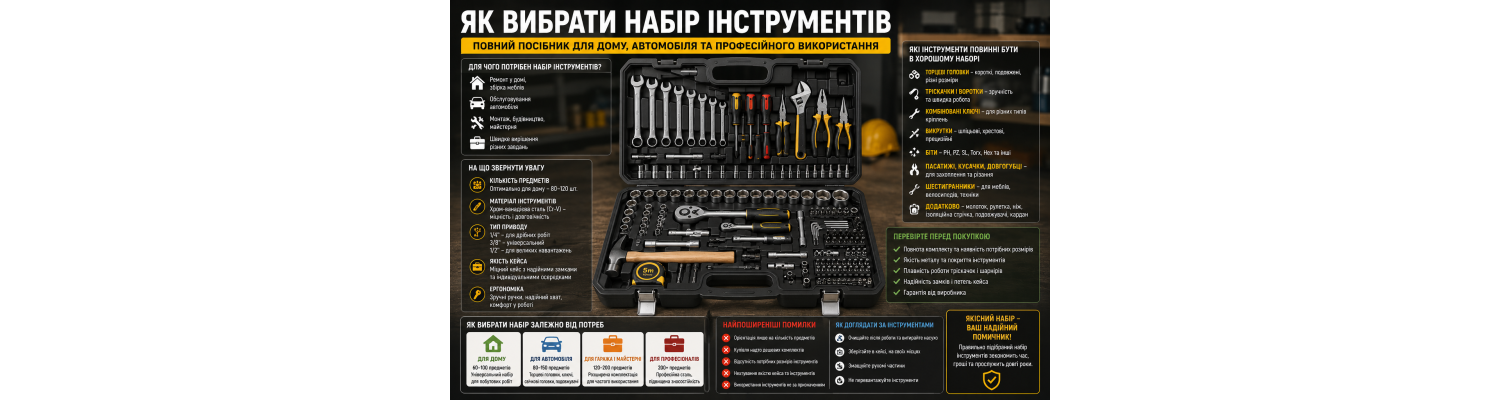 Як вибрати набір інструментів: повний посібник