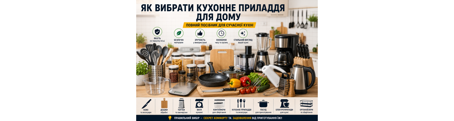 Як вибрати кухонне приладдя для дому