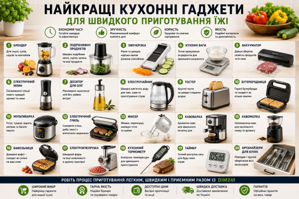 Найкращі кухонні гаджети для швидкого приготування їжі