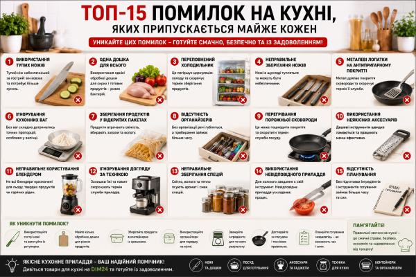 ТОП-15 помилок на кухні, яких припускається майже кожен