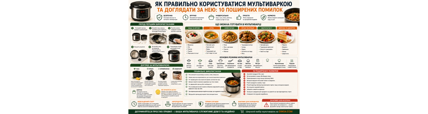 Як правильно користуватися мультиваркою та доглядати за нею: 10 поширених помилок