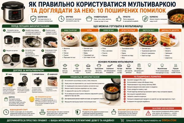 Як правильно користуватися мультиваркою та доглядати за нею: 10 поширених помилок