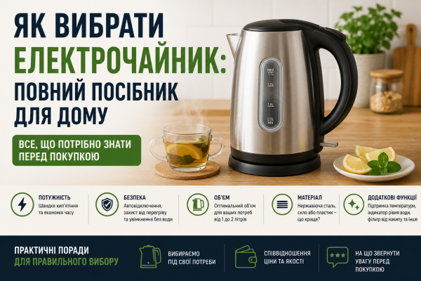 Як вибрати електрочайник: повний посібник для дому