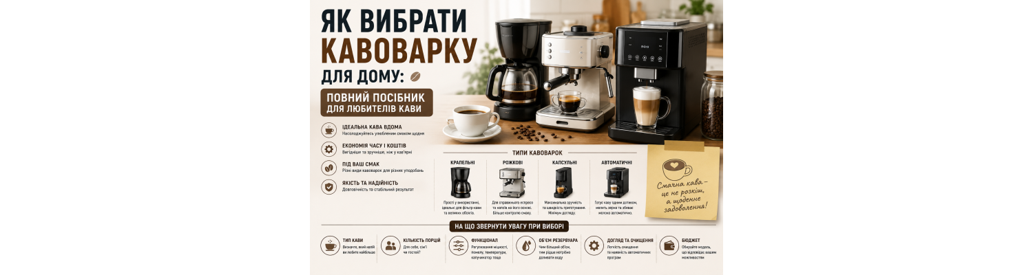 Як вибрати кавоварку для дому