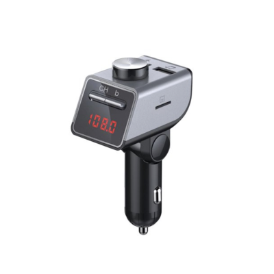 FM-трансмиттер Q18S BT +MP3 Dual USB Knob Design Charger ABS