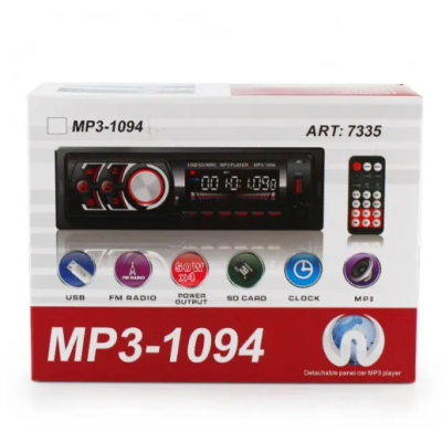 Автомагнитола MP3 1094 BT съемная панель ISO cable