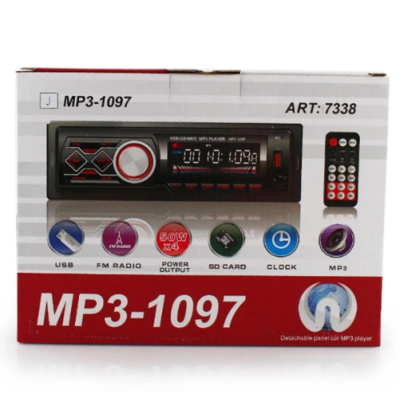 Автомагнитола MP3 1097 BT съемная панель ISO cable