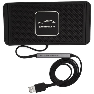 Силиконовый коврик с беспроводной зарядкой 15W Qinetiq Car Wireless Pad