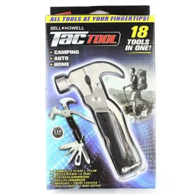 Многофункциональный молоток-гвоздик Bell HOWell Tac Tool 18 в 1
