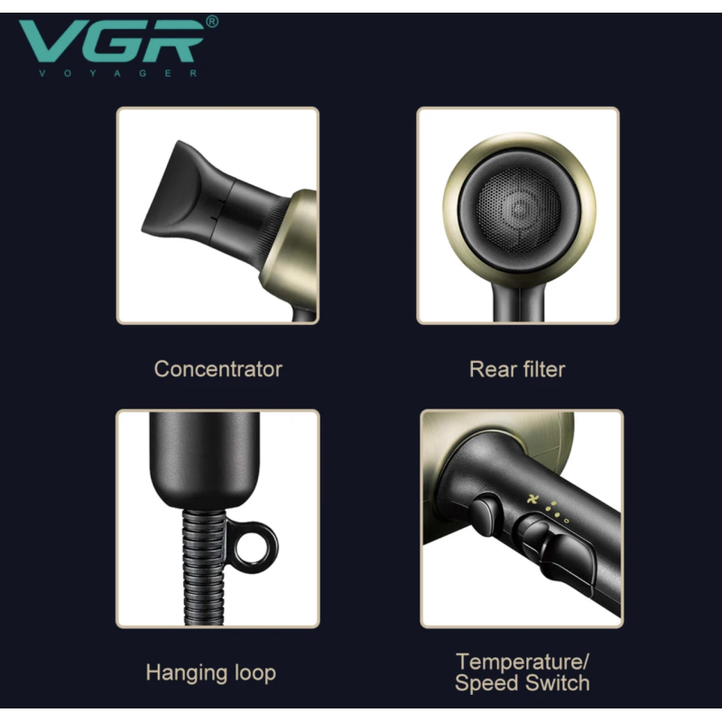Профессиональный фен VGR V-453 2200ВТ