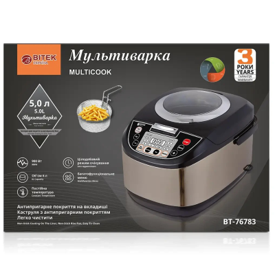 Мультиварка BITEK BT-76783, 5,0 л, 900 Вт
