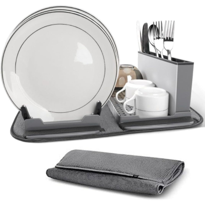 Сушилка для посуды с ковриком и поддоном Scalable Drain Rack