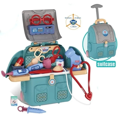 Детский игровой набор доктора в чемодане на колесах MEDICAL TOOLS 688-121A