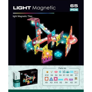 Магнитный светящийся конструктор Magnetic CH1171 (65 деталей)
