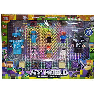 игурки магнитные Minecraft (2+6 шт) (25-158)