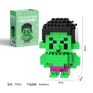 Конструктор BRICKS «Халк» 6×4×4 см F3023