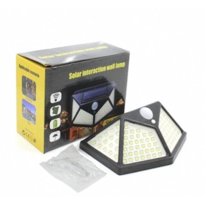 Фонарь Навесной с датчиком движения BL BK 100 -100led + solar