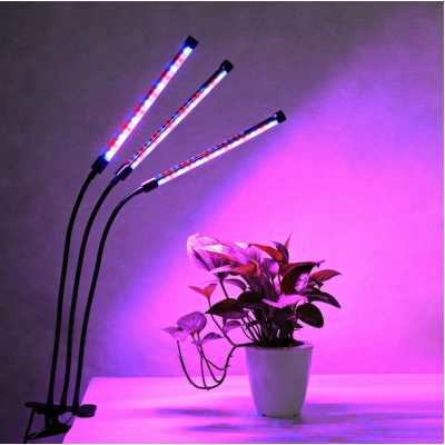 Тройная ультрафиолетовая гибкая фитолампа для растений на прищепке Led Plant Grow Light USB