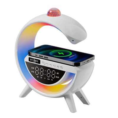 Ночник LED лампа RGB колонка в виде буквы G BT 3402