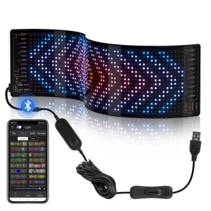 Гибкий светодиодный экран 120 × 595 мм LED Matrix Panel APP WiFi RGB