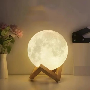 Настольный неоновый 3D ночник-луна MOON LIGHT (13 см)