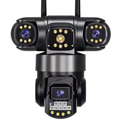 Wi-Fi IP-камера с 3 объективами (APP V380/V380Pro, PTZ, IP66)