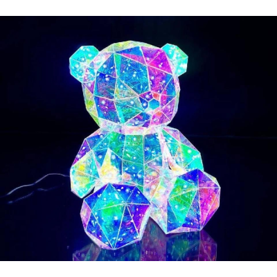 Ночник 3D «Медвежонок», голографический эффект, (17×14 см)