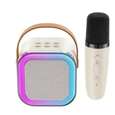 Портативная колонка караоке K52‑1, Bluetooth/SD/FM/AUX, микрофон, подсветка