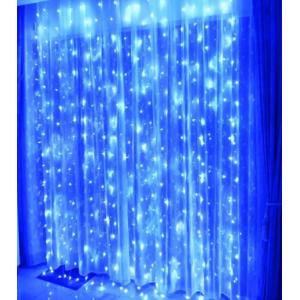 Xmas гирлянда LED (Водопад 3M*3M) 480-B Синяя 3904