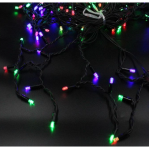 Xmas гирлянда LED 120 3.3Line Short curtain(Сосульки/Бахрома) M-2 Мультицветна 5M Ул.+сое Черны 7235