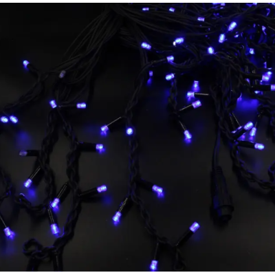 Xmas гирлянда LED 200 3.3Line Short curtain(Сосульки/Бахрома) B-1 Синяя 10M*1,5M Ул.+соед. Белый 7759