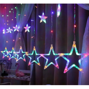 Xmas гирлянда STAR CURTAIN 12 BLUE Звезды 3M*80CM*50CM 8112