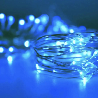 Гирлянда на батарейках + USB 3 m 30 led B BLUE 7738