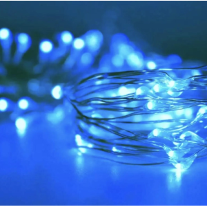 Гирлянда на батарейках + USB 5 m 50 led B BLUE 7745