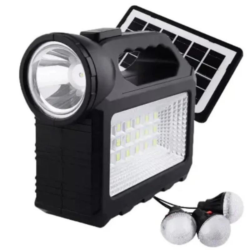 Портативная станция для зарядки GD 101, с солнечной панелью и 3 LED лампами