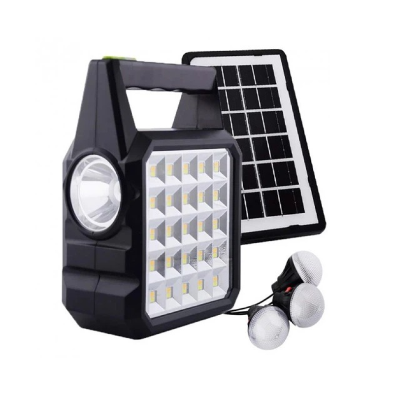 Портативная станция для зарядки GD 105, с солнечной панелью и 3 LED лампами