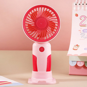 Вентилятор ручной Mini Fan MJ122 с аккумулятором, подставкой для телефона, 3 режимами