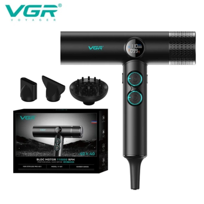Фен для волосся VGR V‑401 Black, 1900 Вт, 40 режимов