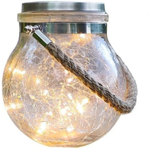 Садовый солнечный светильник Garden Light Jar, стеклянный LED шар, 20 светодиодов, IP65