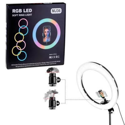 Кольцевая лампа MJ-36 RGB, 14