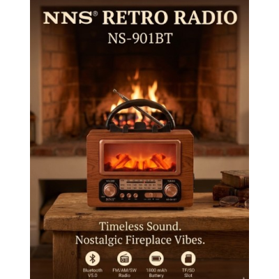 Радиоприёмник GOLON NS-901BT, с аккумулятором, Bluetooth, USB и подсветкой