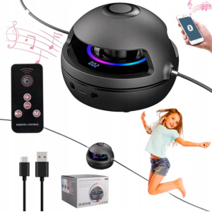 Интеллектуальная музыкальная скакалка с Bluetooth, LED-дисплеем и пультом управления