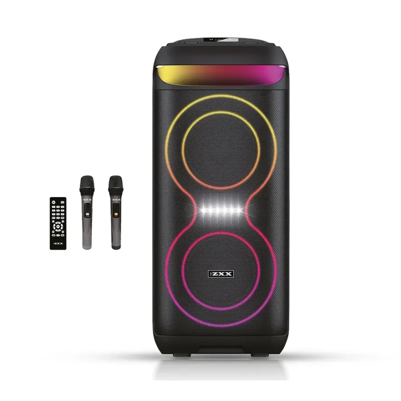 Портативная акустика ZXX-5505, 40 Вт, 2×6,5", Bluetooth, USB, FM, караоке