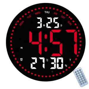 Настенные часы с Bluetooth и пультом управления 2828, LED-дисплей