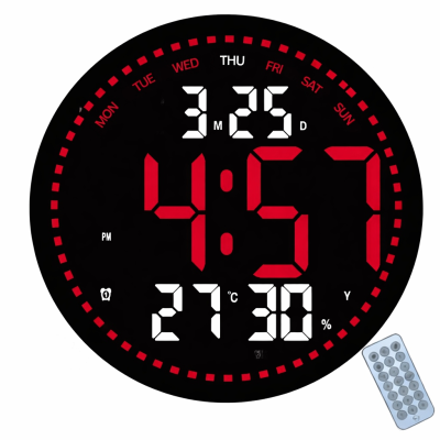 Настенные часы с Bluetooth и пультом управления 2828, LED-дисплей