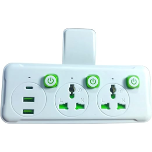 Сетевой удлинитель K03, 2 розетки + 2 USB + Type-C, универсальный